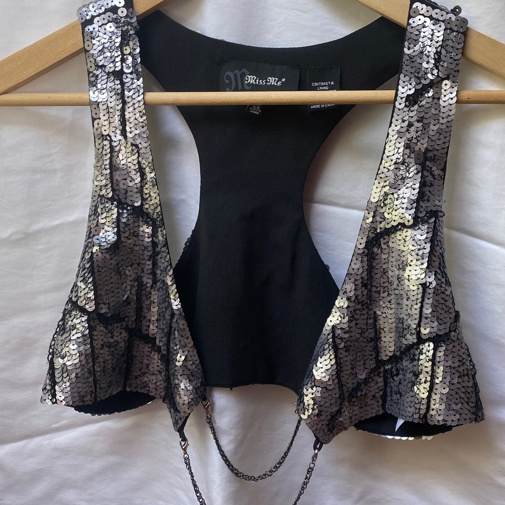 xs womens sequin vest